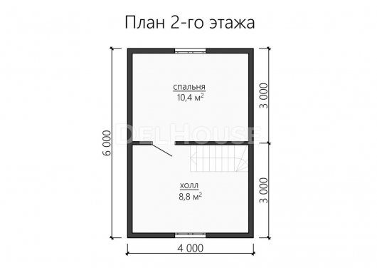 Проект ДБ106 - планировка 2 этажа