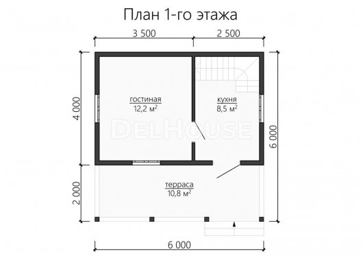 Проект ДБ109 - планировка 1 этажа