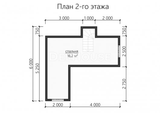 Проект ДБ110 - планировка 2 этажа
