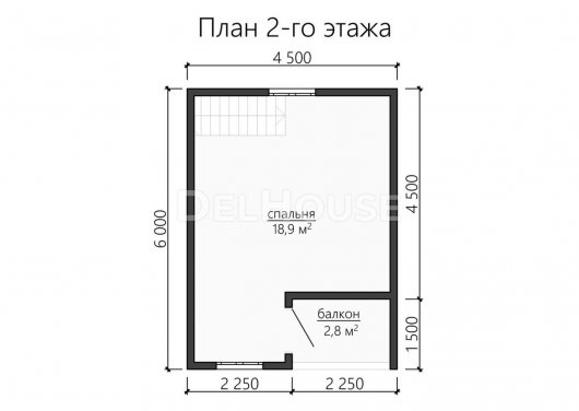 Проект ДБ111 - планировка 2 этажа