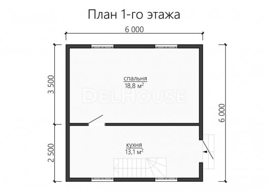 Проект ДБ112 - планировка 1 этажа
