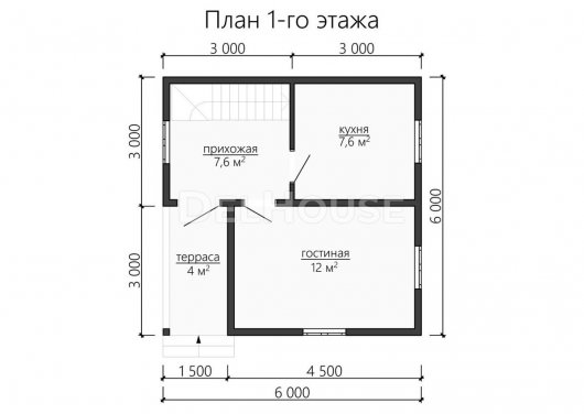 Проект ДБ113 - планировка 1 этажа