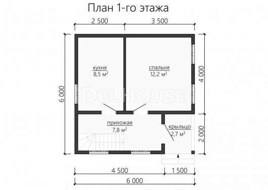 Проект ДБ114 - планировка 1 этажа