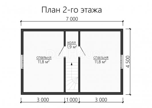 Проект ДБ123 - планировка 1 этажа