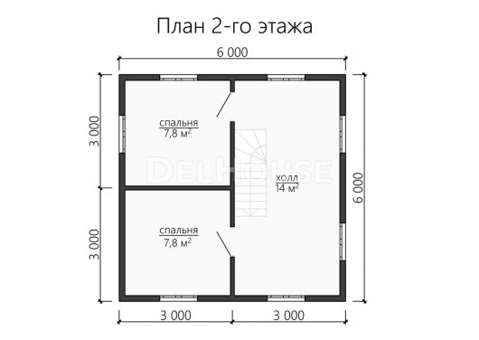 Проект ДБ127 - планировка 2 этажа