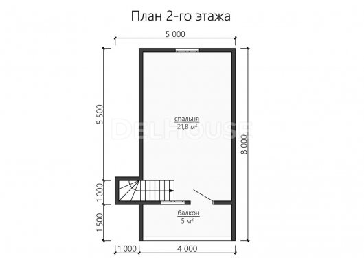 Проект ДБ131 - планировка 2 этажа