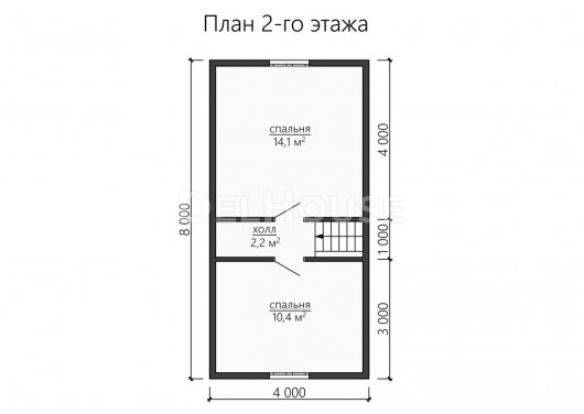 Проект ДБ134 - планировка 2 этажа