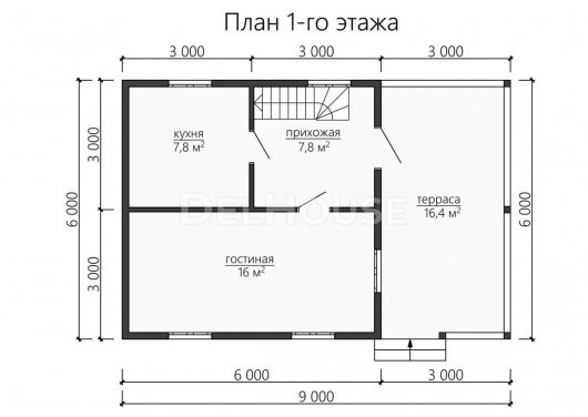 Проект ДБ137 - планировка 1 этажа