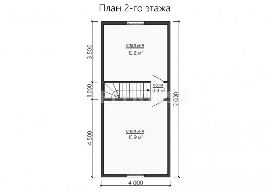 Проект ДБ171 - планировка 2 этажа