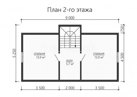 Проект ДБ172 - планировка 2 этажа