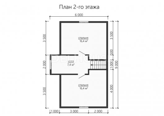 Проект ДБ176 - планировка 2 этажа