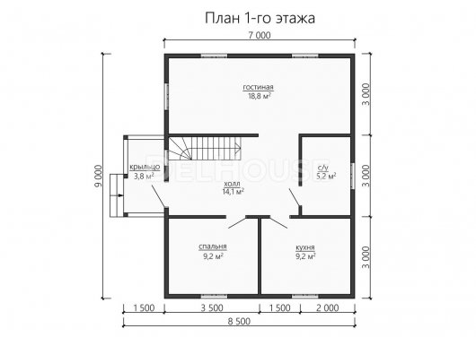 Проект ДБ178 - планировка 1 этажа