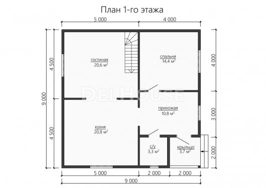 Проект ДБ187 - планировка 1 этажа