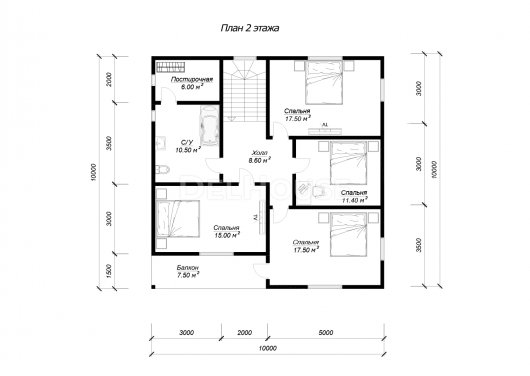 ДБ217 - планировка 2 этажа