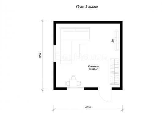 ДБ224 - планировка 1 этажа
