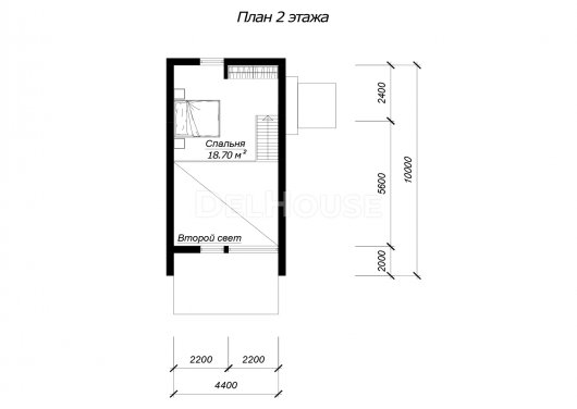 ДБХ007 - планировка 2 этажа