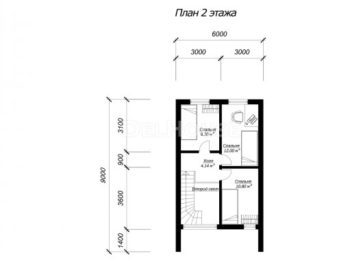 ДБХ008 - планировка 2 этажа