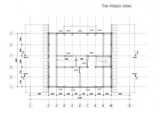Проект ДФ009 - планировка 2 этажа