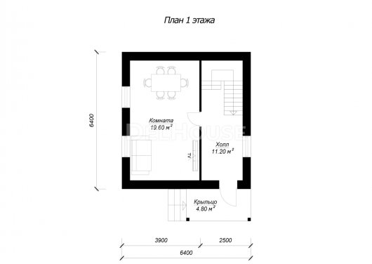 ДГ057 - планировка 1 этажа