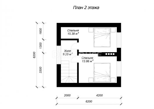 ДГ058 - планировка 2 этажа