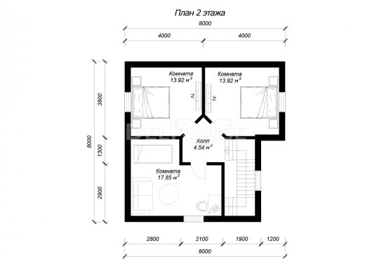 ДГ061 - планировка 2 этажа