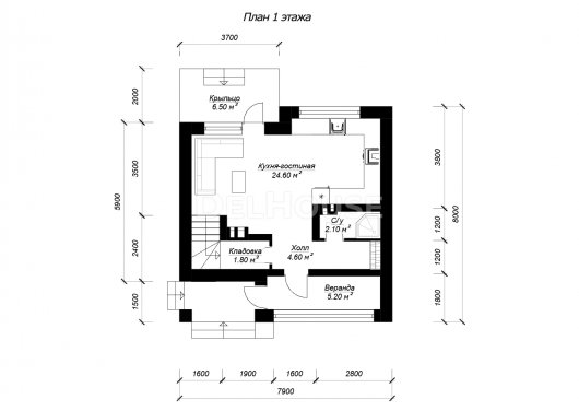 ДГ062 - планировка 1 этажа