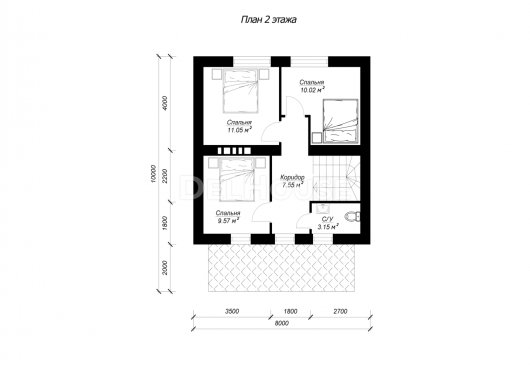 ДГ064 - планировка 2 этажа