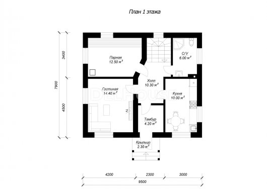 ДГ069 - планировка 1 этажа