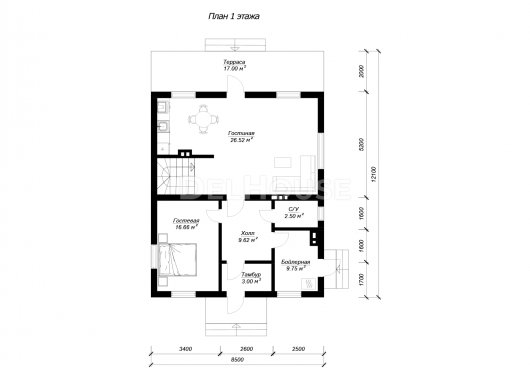 ДГ071 - планировка 1 этажа
