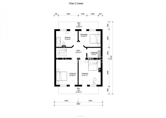 ДГ071 - планировка 2 этажа