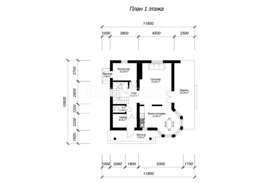 ДГ079 - планировка 1 этажа