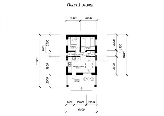 ДГ087 - планировка 1 этажа