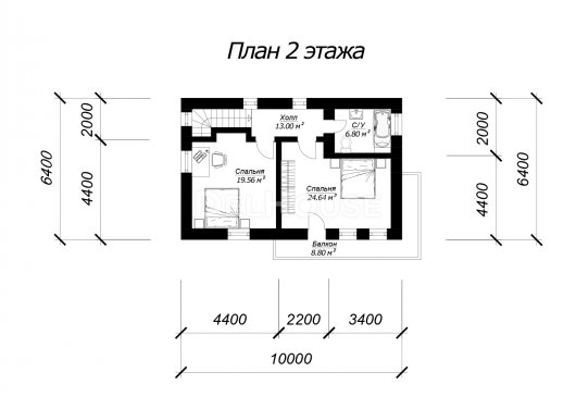 ДГ088 - планировка 2 этажа