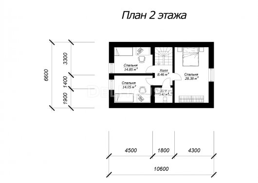 ДГ089 - планировка 2 этажа