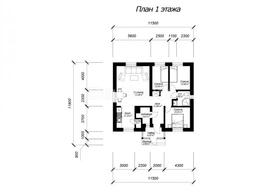 ДГ092 - планировка 1 этажа