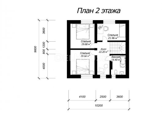 ДГ096 - планировка 2 этажа