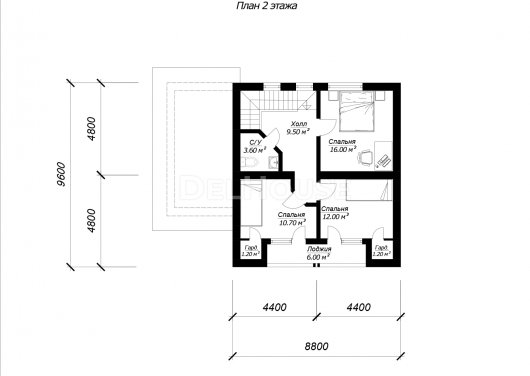 ДГ097 - планировка 2 этажа