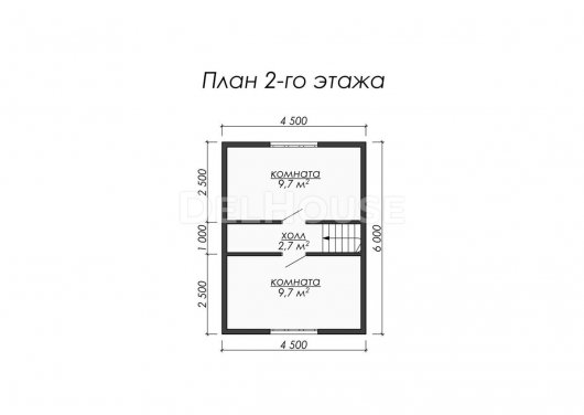 Проект ДК003 - планировка 2 этажа