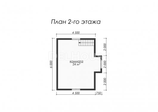 Проект ДК004 - планировка 2 этажа