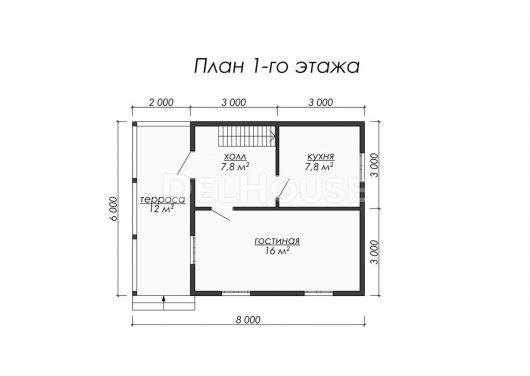 Проект ДК005 - планировка 1 этажа