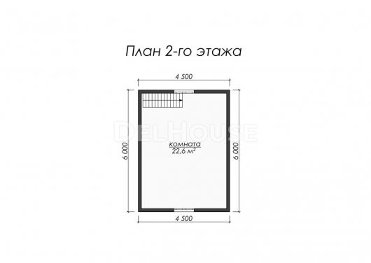 Проект ДК005 - планировка 2 этажа