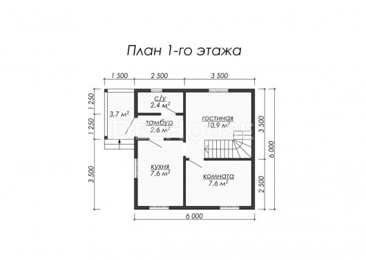 Проект ДК006 - планировка 1 этажа
