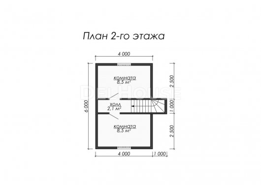 Проект ДК006 - планировка 2 этажа