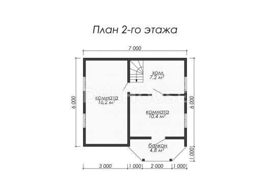 Проект ДК012 - планировка 2 этажа