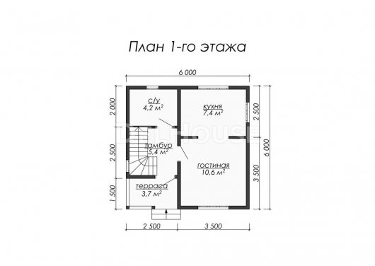 Проект ДК020 - планировка 1 этажа