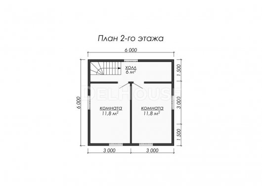 Проект ДК034 - планировка 2 этажа