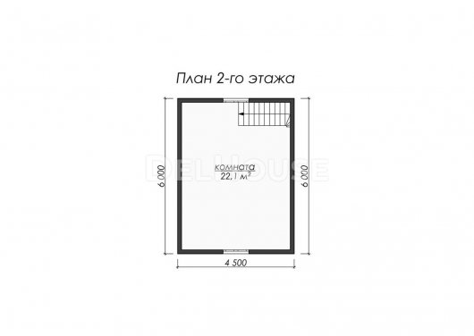 Проект ДК035 - планировка 2 этажа