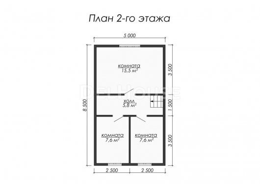 Проект ДК058 - планировка 2 этажа