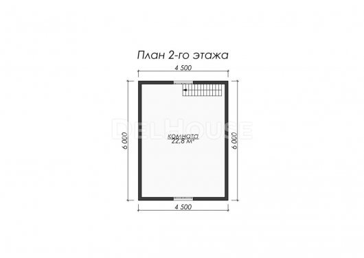 Проект ДК068 - планировка 2 этажа