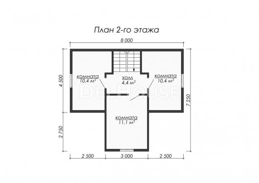 Проект ДК071 - планировка 2 этажа